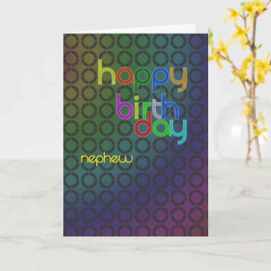 誕生日サークル カード (黄色い花)