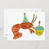 誕生日ザリガニ ポストカード (正面/裏面)