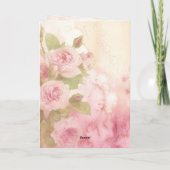 誕生日ザロードユー賛美ピンクフローラ カード (裏面)