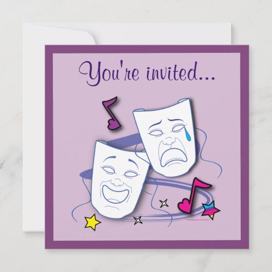誕生日シアターパーティー(マスク付き) 招待状 (正面)