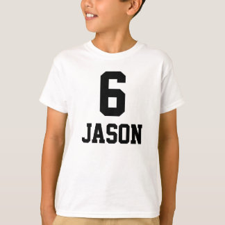 誕生日シャツ6 +名前 Tシャツ