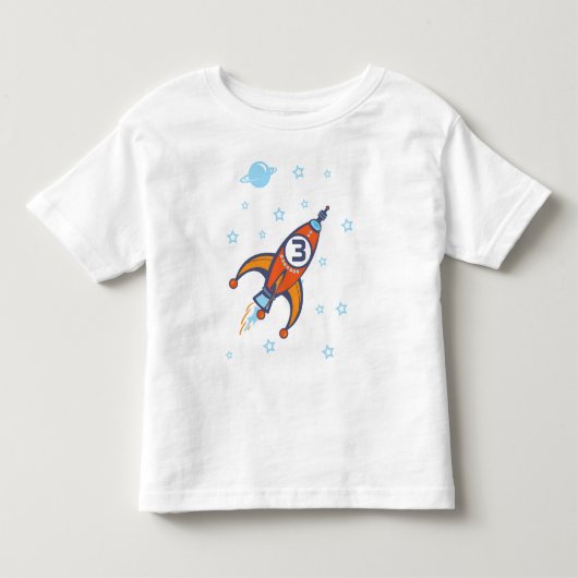 誕生日シャツ – ロケットシャツ トドラーTシャツ (正面)