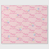誕生日シャボン玉スウィート16 ラッピングペーパー (フラット)