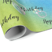 誕生日シャボン玉虹抽象芸術 ラッピングペーパー (ロールコーナー)