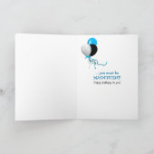 誕生日シャンペンおよびケーキ カード (内部)