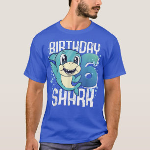 誕生日シャーク第6誕生日ボーイシャーク6年シャール Tシャツ