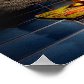 誕生日ショットガラス付き猫 ポスター (角)