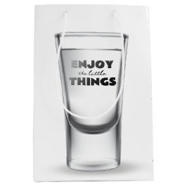 誕生日ショットガラス付文字 ミディアムペーパーバッグ