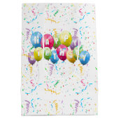 誕生日ショットガラス紙吹雪 ミディアムペーパーバッグ (裏面)