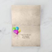 誕生日ショットグラスとキャンドル カード (内部)