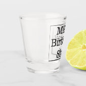 誕生日ショパーソナライズされたットガラスの追加名 ショットグラス (左)