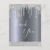 誕生日シルバーグリッタードリップスサンキューホテル ポストカード (正面)