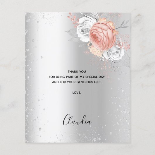 誕生日シルバーバラ金ゴールドフローラありがとう チラシ (裏面)