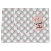 誕生日シルバーバラ金ゴールド名グラマラス ラージペーパーバッグ (正面)