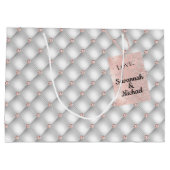 誕生日シルバーバラ金ゴールド名グラマラス ラージペーパーバッグ (裏面)