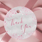 誕生日シルバーピンクの輝感謝していきあなた フェイバータグ