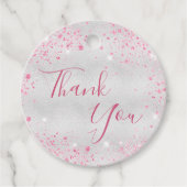 誕生日シルバーピンクの輝感謝していきあなた フェイバータグ (正面)