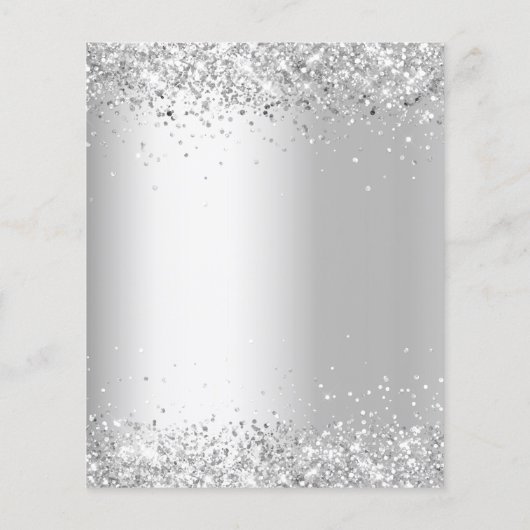 誕生日シルバーピンクフローラ予算の招待 チラシ (裏面)