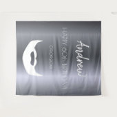 誕生日シルバーフォックスメンズギャーグレートレンディー タペストリー (正面(横))