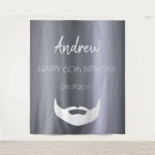 誕生日シルバーフォックスメンズギャーグレートレンディー タペストリー (正面)