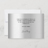 誕生日シルバーフォトスクリプトガイ男性 サンキューカード (裏面)