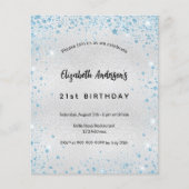 誕生日シルバーブルーグリッター予算 チラシ (正面)