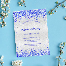 誕生日シルバーブ王室のルーラグジュアリー 招待状