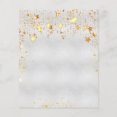 誕生日シルバー金ゴールドスターズの予算招待状 チラシ (裏面)