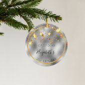 誕生日シルバー金ゴールド光沢のある星の友人 セラミックオーナメント