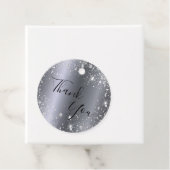 誕生日シルバー金属グリッターダストユー感謝していズ フェイバータグ (インサイチュ)