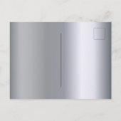 誕生日シルバー音楽メタルノート インビテーションポストカード (裏面)