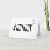 誕生日シンプルカードのバルーン カード (正面)