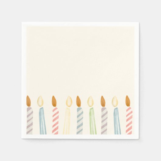 誕生日シンプルキャンドルパーティー スタンダードカクテルナプキン (正面)