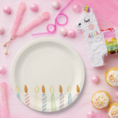 誕生日シンプルキャンドルパーティー ペーパープレート (パーティー)