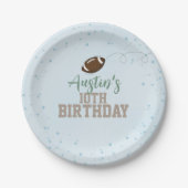 誕生日シンプルキュートスポーツサッカーパーティーおもしろい ペーパープレート (正面)