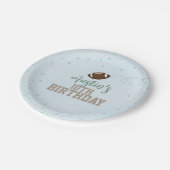 誕生日シンプルキュートスポーツサッカーパーティーおもしろい ペーパープレート (アングル)