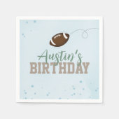 誕生日シンプルキュートスポーツサッカーパーティー スタンダードカクテルナプキン (正面)