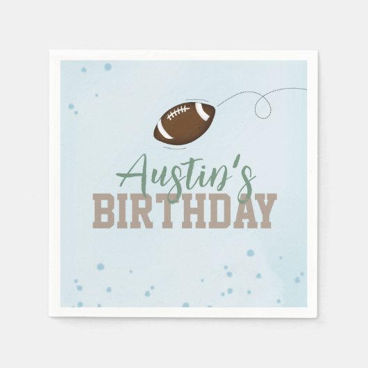 誕生日シンプルキュートスポーツサッカーパーティー スタンダードカクテルナプキン (正面)