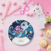 誕生日シンプルザシーボホータートルホテル ペーパープレート (パーティー)