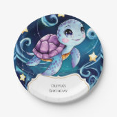 誕生日シンプルザシーボホータートルホテル ペーパープレート (正面)