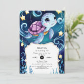 誕生日シンプルザシーボホータートルホテル 招待状 (スタンド正面)