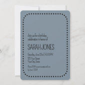 誕生日シンプルシックAny Ageバラ金ゴールドアーチ写真 招待状 (裏面)