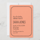 誕生日シンプルシックAny Ageバラ金ゴールドアーチ写真 招待状 (裏面)