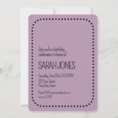 誕生日シンプルシックAny Ageバラ金ゴールドアーチ写真 招待状 (裏面)