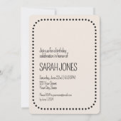 誕生日シンプルシックAny Ageバラ金ゴールドアーチ写真 招待状 (裏面)