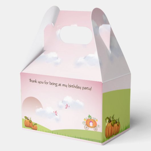 誕生日シンプルスウィートピンクパンプキンキャリッジガールズ フェイバーボックス (正面)