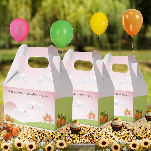 誕生日シンプルスウィートピンクパンプキンキャリッジガールズ フェイバーボックス