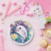 誕生日シンプルボホアンダーウォータードルフィン ペーパープレート (パーティー)