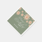 誕生日シンプルボホフラワーズオールエイジーズ スタンダードカクテルナプキン (角)