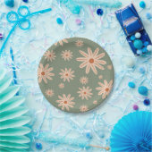 誕生日シンプルボホフラワーズオールエイジーズ ペーパープレート (パーティー)